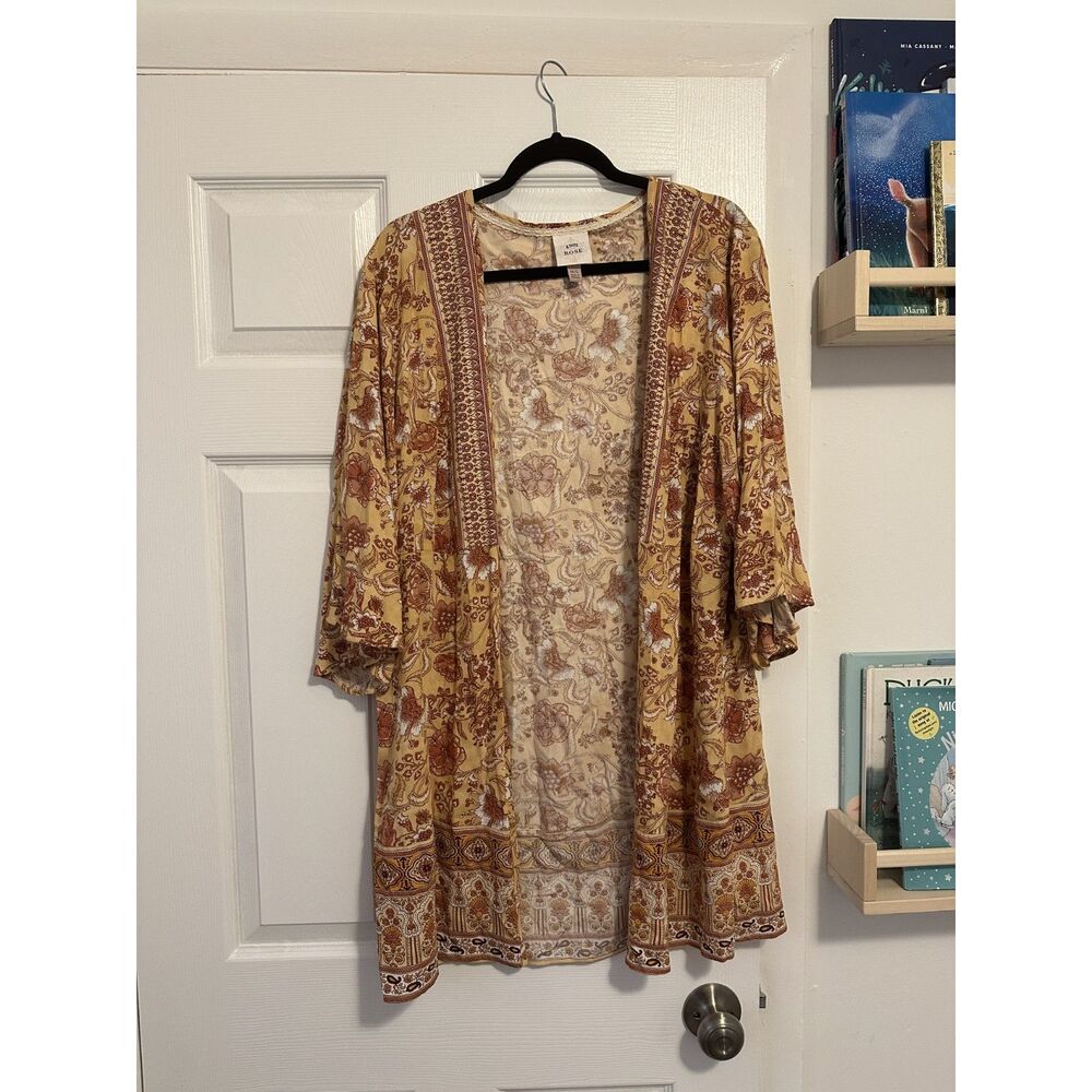 Knox Rose Women's Boho Floral Kimono Duster